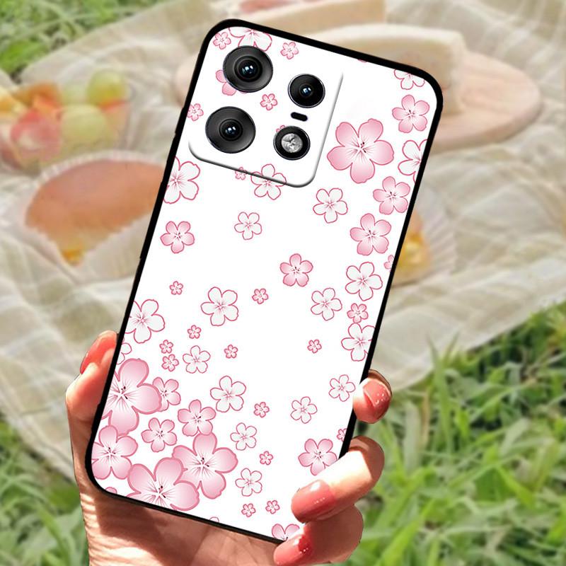For Motorola Edge 50 Pro Case Fashion Marble Silicon Black Soft Bumper for Moto Edge 50 Pro Phone Cases Cartoon TPU Shells