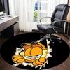 1pc Garfield Cat Office Round Area Rug,  Under Office Chairs Bedroom Living Room Home Decor a0926097