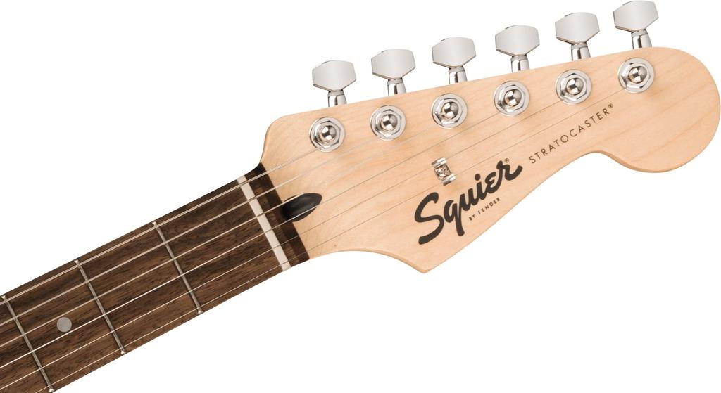 Fender Squier by Fender Squier Electric Guitar Squier HT Laurel Black Black with Soft Case Sonic™ Stratocaster® H, Fingerboard, Pickguard,