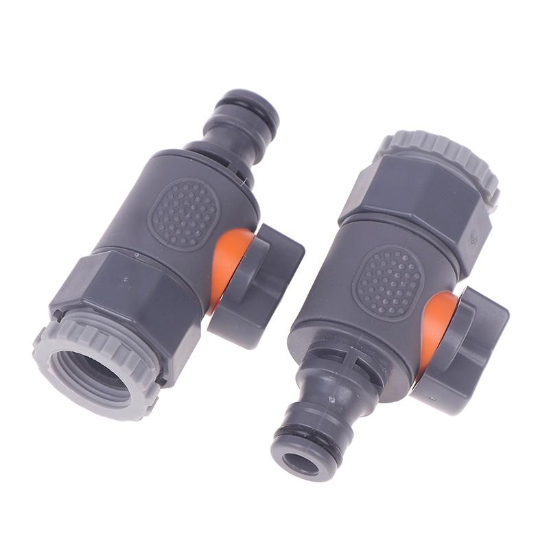2Pcs 1/2" 3/4" Garden Hose Adapter Quick Connector Stop Plug Coupler Joint Water Irrigation Tube Repair Extender Pipe Fittings