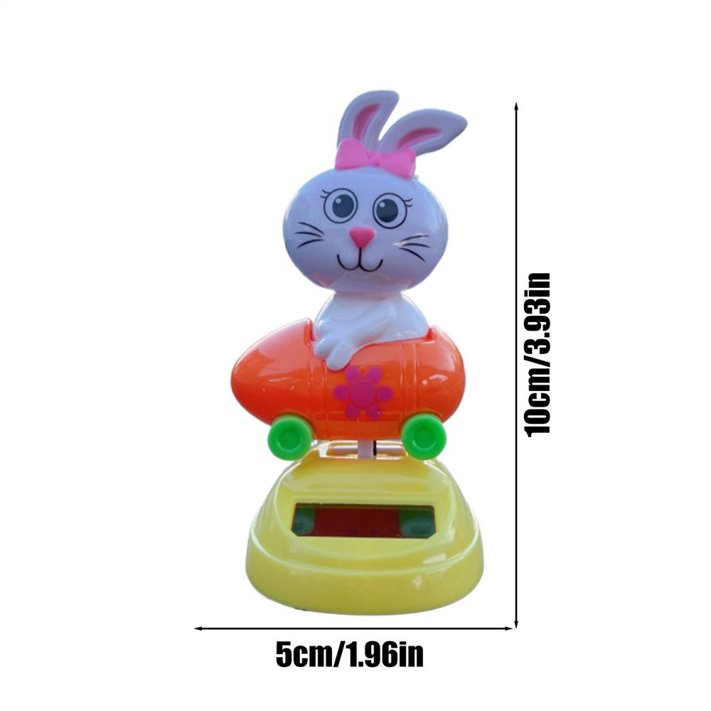 

Solar Dashboard Figures Bunny Shaking Doll Toy Decoration Car Dashboard Ornament Novelty Rabbit For Car Office Desk Party Favors жовтий
