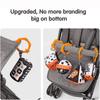 High Contrast Shapes Sets Baby Toys,Black and White Stroller Toy for Car Seat Baby Plush Rattles Rings Hanging Toy for Newborn,Toddlers Etc.(4Packs)