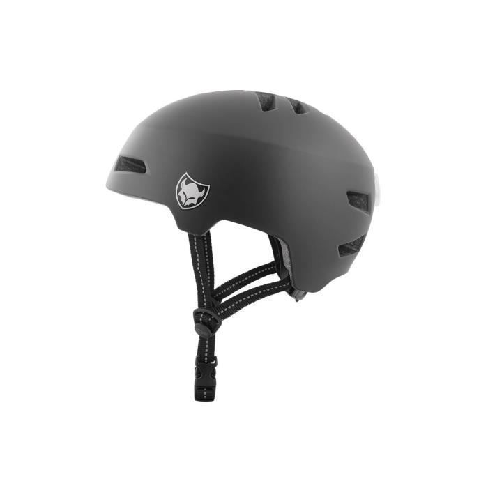 Casque de vélo - TSG - Status - Noir satiné - XL - LED arrière - 320g - 13 aérations