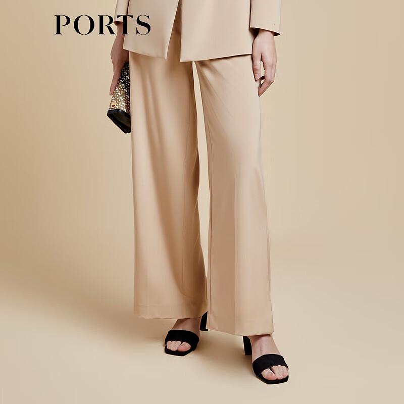 

PORTS Женские брюки прямого кроя из тяжелого шелка на весну/лето XS