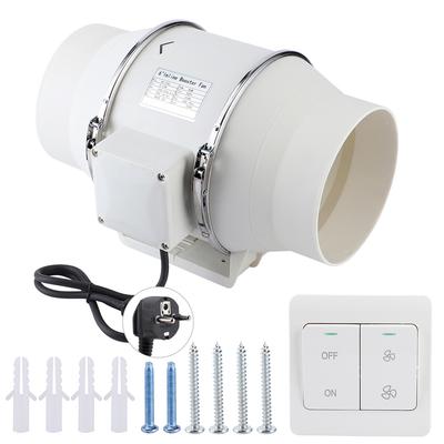 High Efficiency Inline Duct Fan Air Extractor Bathroom Kitchen Ventilation System   80W