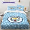 Bold MCFC Decals Bedding Quilt Set Quilt Cover Pillowcase Home Decoration Birthday Gift (1 * Duvet Cover + 2 * Pillowcase, Without Core)