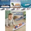 Inertial Simulation Aircraft Carrier Model Plastic Toy Car For Boys Ages 2-6 With Sound And Light Effects