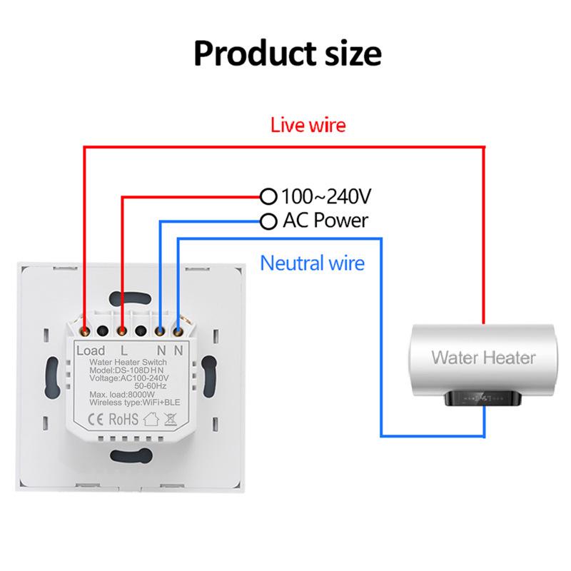 Smart HomeKit Water Heater & Light Switch Timer, 20A/40A, Voice Controlled via Alexa
