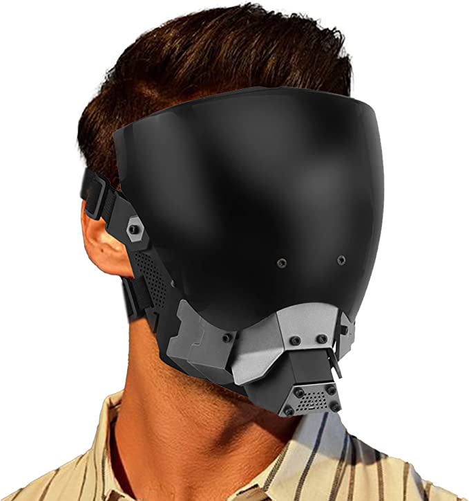 Cyber punk Commander Cosplay led Mask,DIY Detachable Punk Mask,Perfect for Halloween,Parties,Masquerade,and Music Festivals