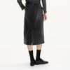 Broadcast Washed Denim Slit Mid-length Skirt