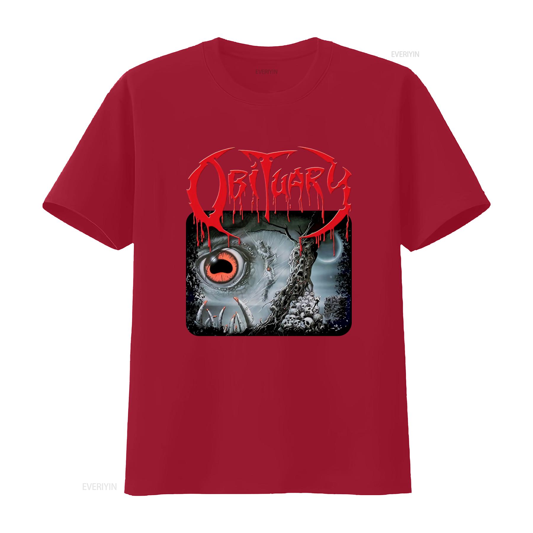 

Obituary Cause Of Death Gothic Horror Print Adult T Shirt vintage Washed Versatile Casual graphic fashion Stretched Slightly S