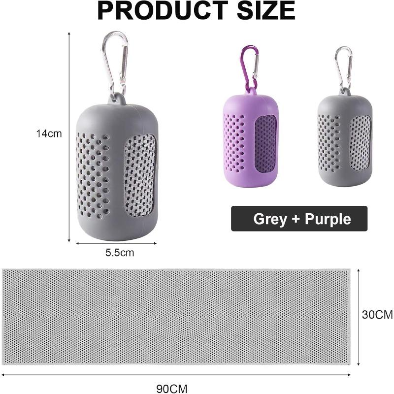 Cooling Towel Cold Towel Portable Quick Drying Circular Silicone Wrapped Polyester Fiber Towels Beach Accessories Sport Fitness