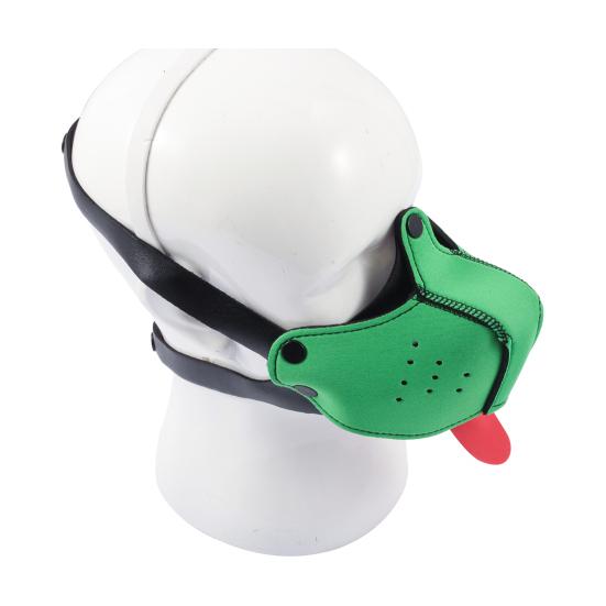 BDSM Dog Head Mask Gag Sensory Nerve Stimulator Toy Fetish Roleplay Hood Breathable Adjustable Discreet Adult Costume for Parties