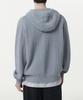 MUSINSA STANDARD Ribbed Knit Hooded Zip-Up [Blue Gray]