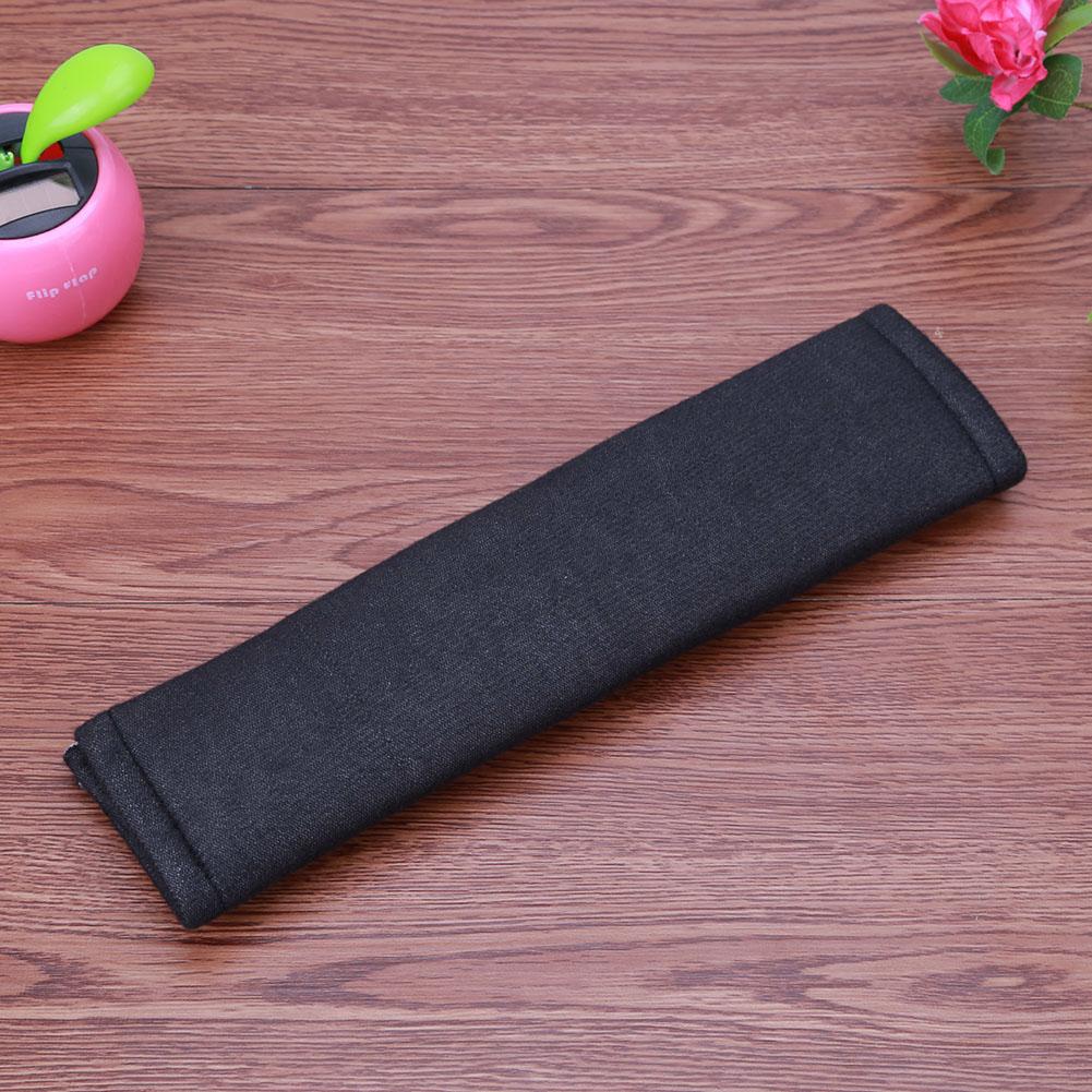 2pcs Shoulder Cover Cushion Black Car Seat Belt Pad Strap Auto Interior Accessories for Adults Youth Kids