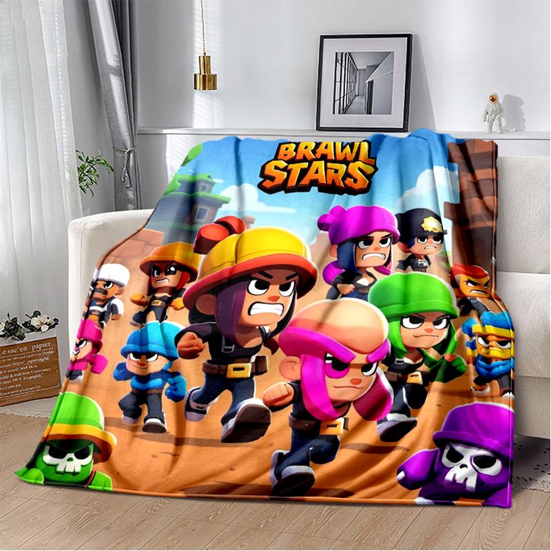 2025 New Style Brawlls  Cartoon Game Blanket,Soft Throw Blanket for Home Bedroom Bed Sofa Travel Picnic Cover Kid Gift