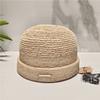 Fashion Handmade Raffia Grass Curled Edge Cap Vintage Women Landlord Cap Beanie Hats Streetwear Dome Hat Hip Hop Pillbox Hats