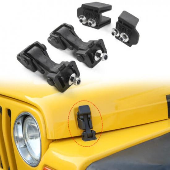 Hood Latch Hood Lock Catch Hood Latches Catch Kit for Jeep Wrangler TJ 1997-2006