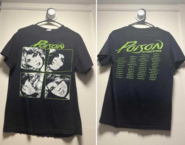 

Poison Band Tour Shirt Rare Design White 2 Side Unisex Shirt Unisex T-Shirt S