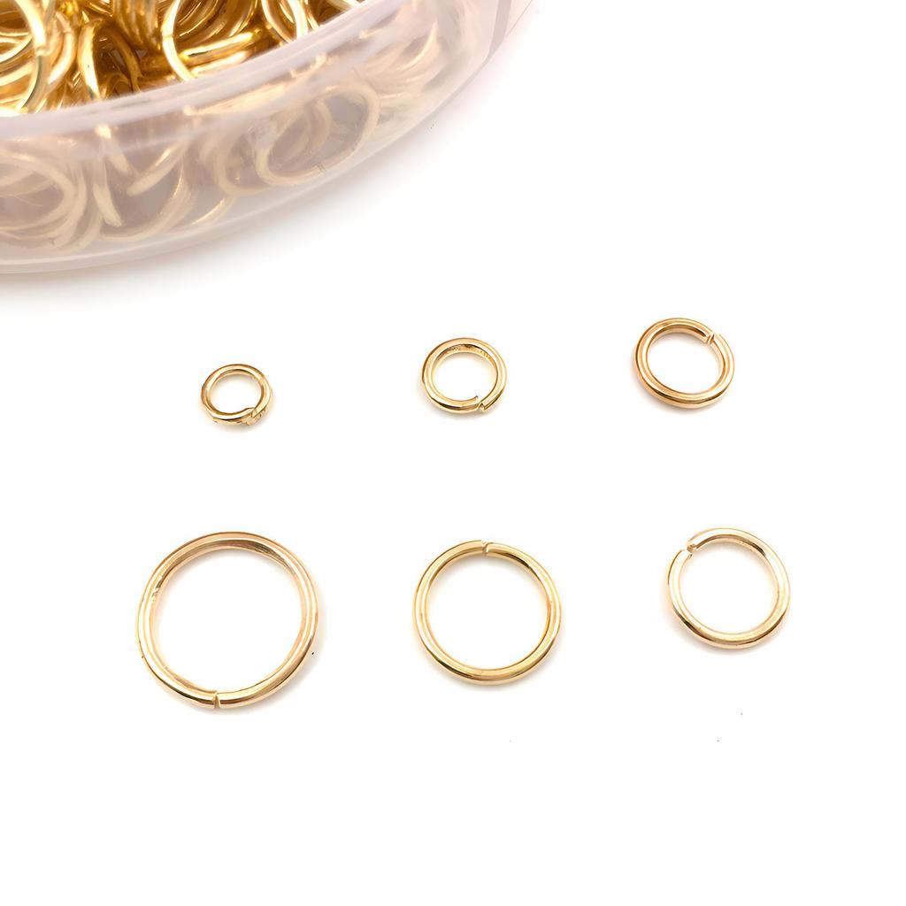 Mehrfarbiges Eisen Biegeringe Set - 6 Fächer mit Öffner für DIY Schmuck