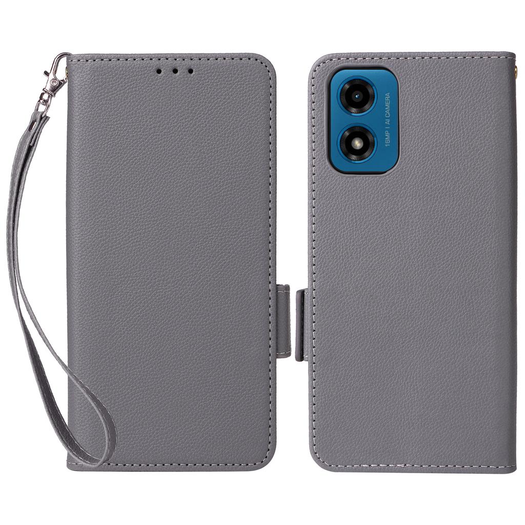 For Motorola Moto G04 4G/G04s 4G/G24 4G/G24 Power/E14 4G Case Wallet Leather Cell Phone Cover with Strap