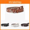 Elegant Pu Leather Women's Belt Unique Heart Design Fashionable And Trendy 106cm