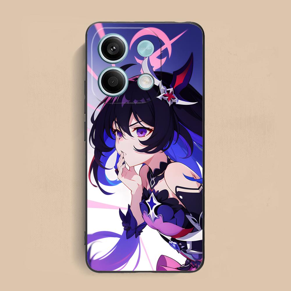 HSR Seele Matte TPU Mobile Phone Case for Xiaomi Redmi Note 14 13 12 11 S Pro Plus 4G 5G Colorful Printing Cover