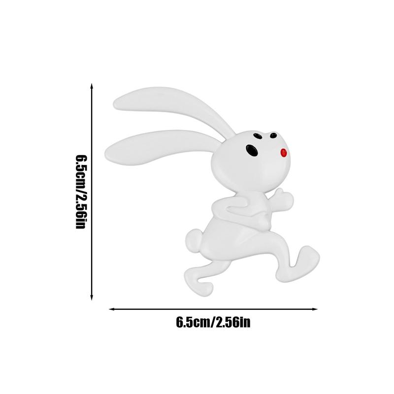 Car Bunny Bumper Sticker Cute Auto Animal Adhesive Decoration Car Side Rear Trunk Emblem Rabbit Stickers for Hood Door Auto Body