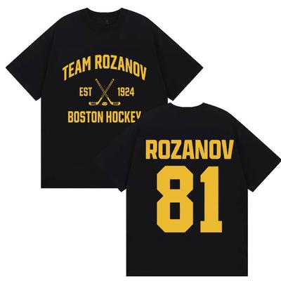 2026 New Heated Rivalry Ilya Rozanov 81 T Shirts Boston Hockey Harajuku Vintage Tshirt Man Women Cotton Short Sleeve Tees