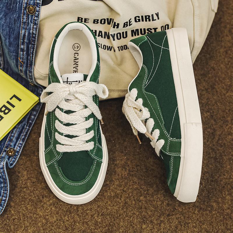 

Чоловіче модне повсякденне низьке взуття для скейтбордингу Хлопчики Зручні кросівки Студенти У тренді М’яка підошва Класичне дихаюче спортивне взуття Не ковзає 44 зелений