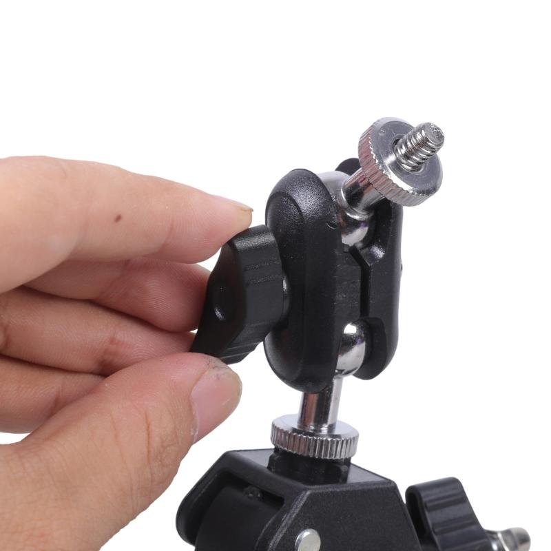Photography Metal Clamp Mount With 360Swivel Ball Head For DSLR Cameras Smartphones Studio Lighting Tripod Equipment