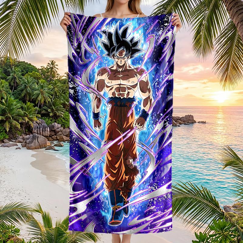 Goku Fashion Beach Towel: Ideal for Summer Adventures Soft, Absorbent and Quick Drying Suitable for Swimming and Bathing