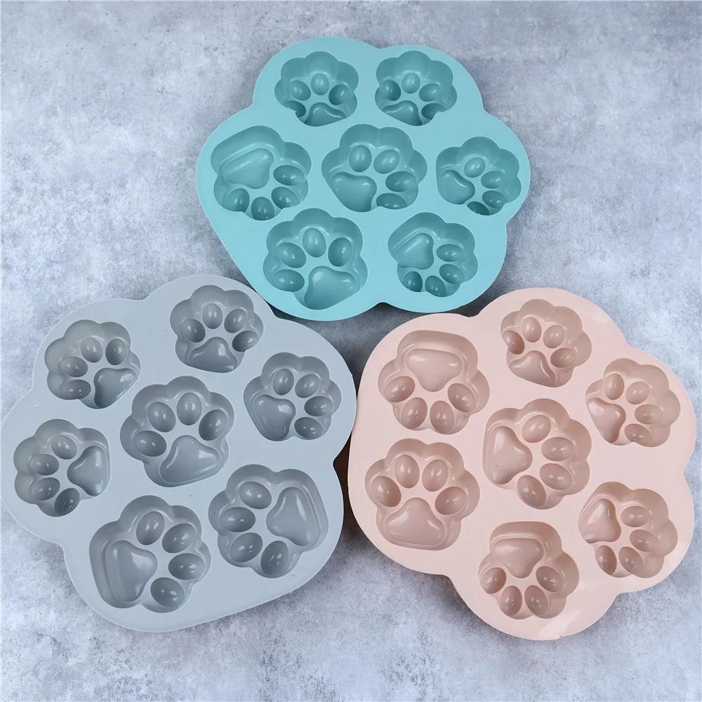 Pfotenabdruck Silikonform Hund Katze Tier Pfote Form Für Süßigkeiten Fondant Schokolade Gelee Pudding Seife Eiswürfelform Hunde Katzen Leckerlis