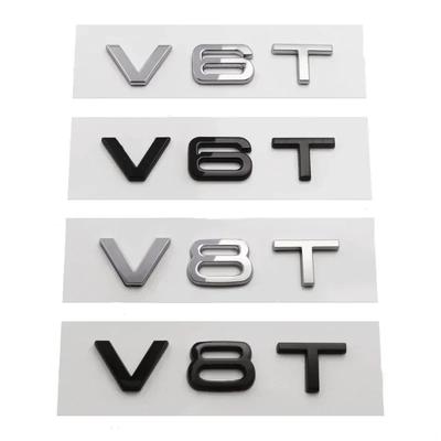 3D ABS V6T V8T Logo Auto Zadní zavazadlový prostor Kufr Boční blatník Samolepka na auto Odznak Samolepka pro A4L A5 A6L A7 S4 S5 Autodoplňky