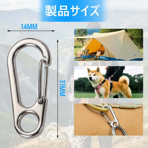 Set of 50 Mini Carabiners with Hook Snaps, Multifunctional, Durable, Stylish, and Spring Hooks for Outdoor Use