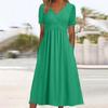 Summer New Solid Color Short Sleeved Dress