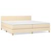 3140486 vidaXL Divan Bed with Mattress Cream 200x200 Cm Fabric
