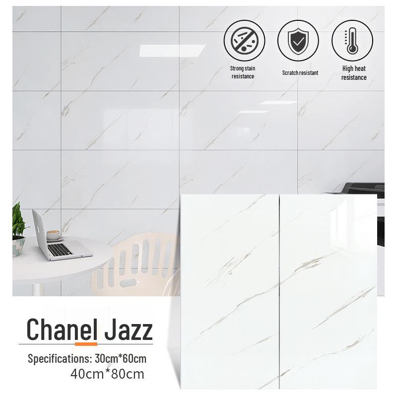 Waterproof Gold-Plated Imitation Tile Wall Sticker for Bathroom and Kitchen Renovation