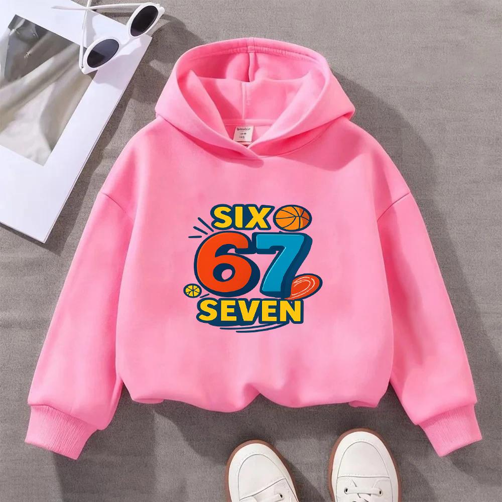 Kids Christmas Basketball Sweatshirt Boys Girls 67 Number Sports Hoodie Casual Winter Warm Pullover Toddler Fashion Activewear
