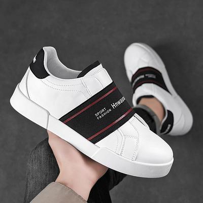 Neue Frühling Trendige Sneaker Herren Low Cut Leder Herren Skateboard Schuhe Bequeme Plateau Vulkanisierte Schuhe für Herren Zapatos Para Hombre