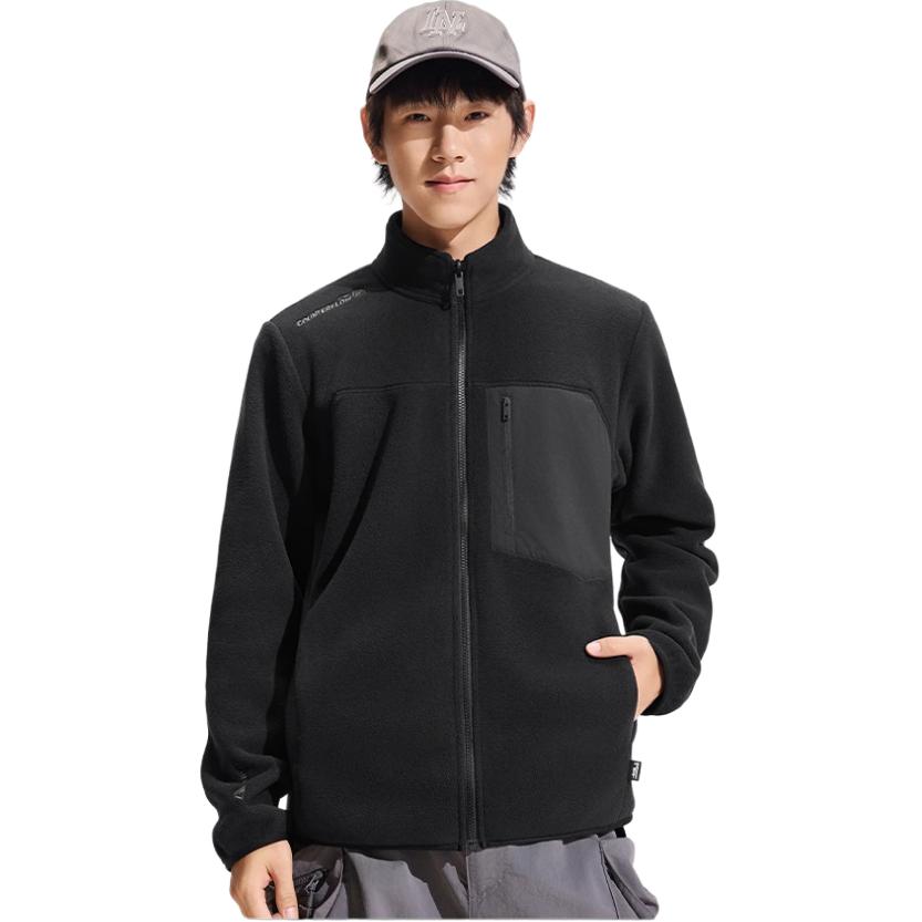 Li Ning Outdoor CF Fleece Warm Cardigan Jacket Men Outerwear AWDV825-2