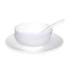 Elegant Pure White Ceramic 10-Piece Tableware Set