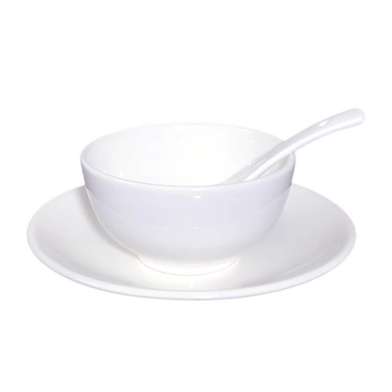 Elegant Pure White Ceramic 10-Piece Tableware Set