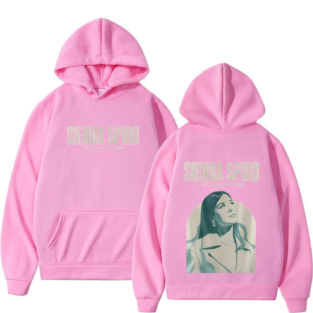 Sienna Spiro My House Tour 2026 Grafik Hoodie Herren Damen Vintage Mode Sweatshirt Herbst Winter Hoodie Trendige Streetwear für den täglichen Look