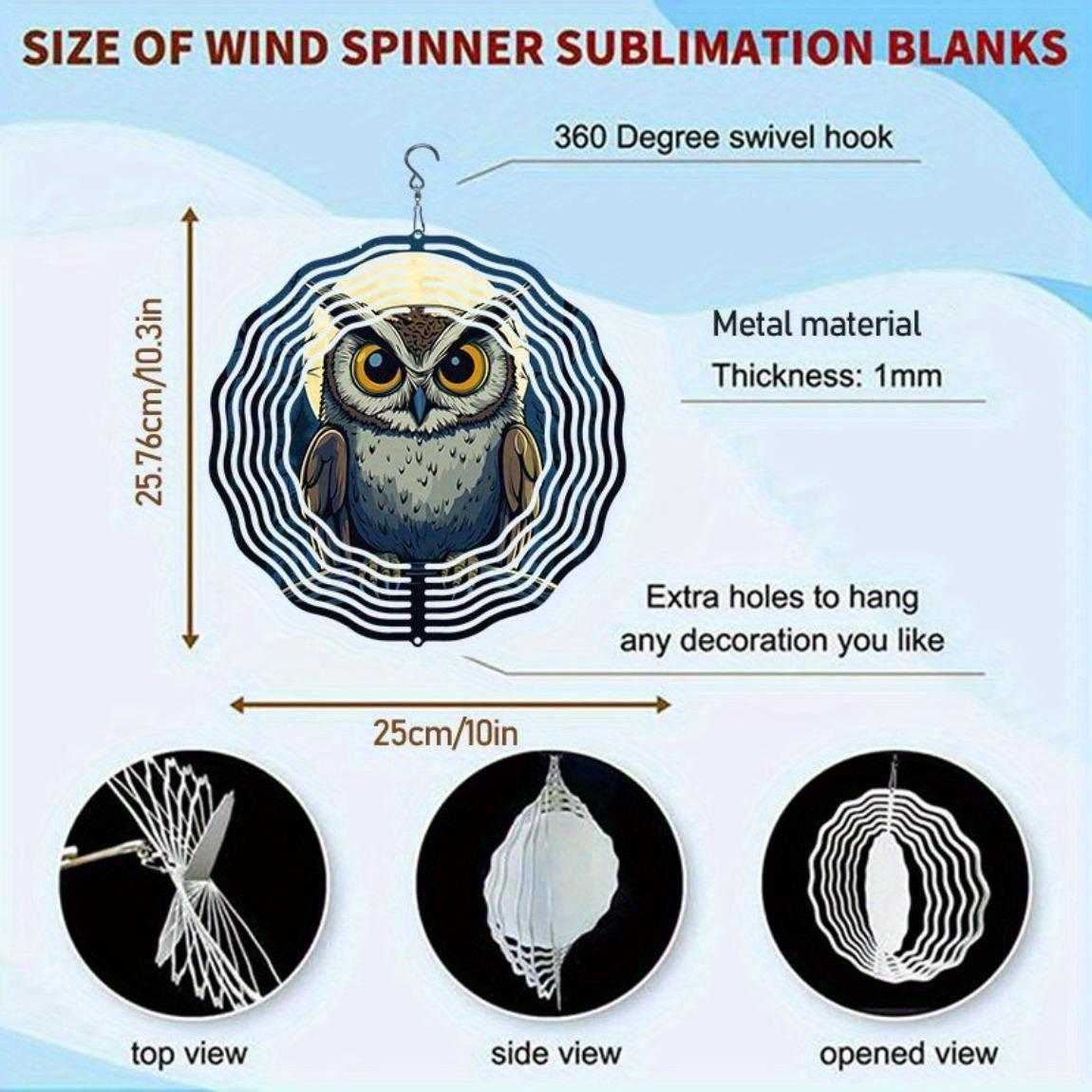 

10-дюймовий підвісний вітряк з гачком, що обертається на 360 градусів, для прикраси балкона та саду, весняно-літній вуличний декор