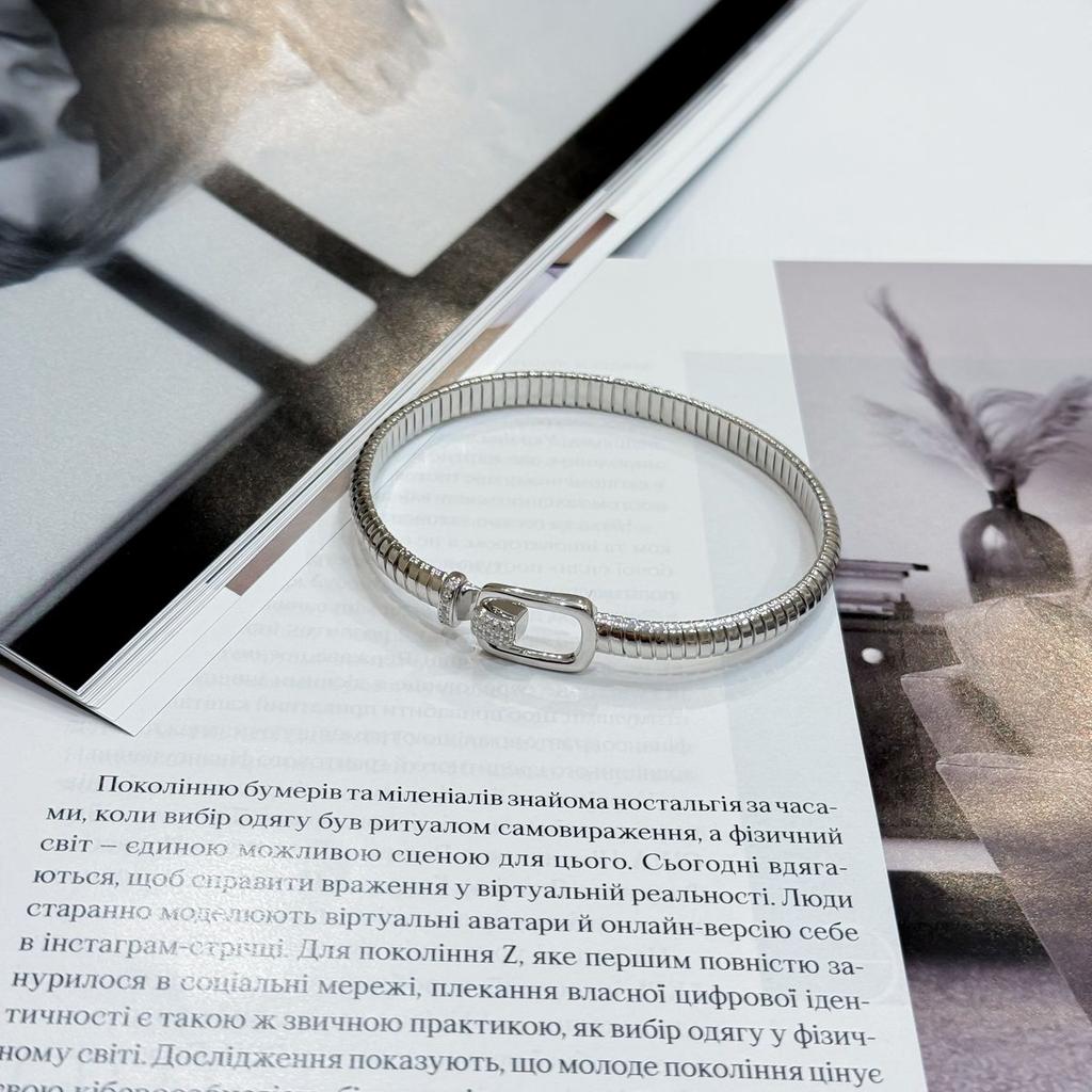 Серебряный браслет с без камней, вес изделия 14,88 гр (2175261)