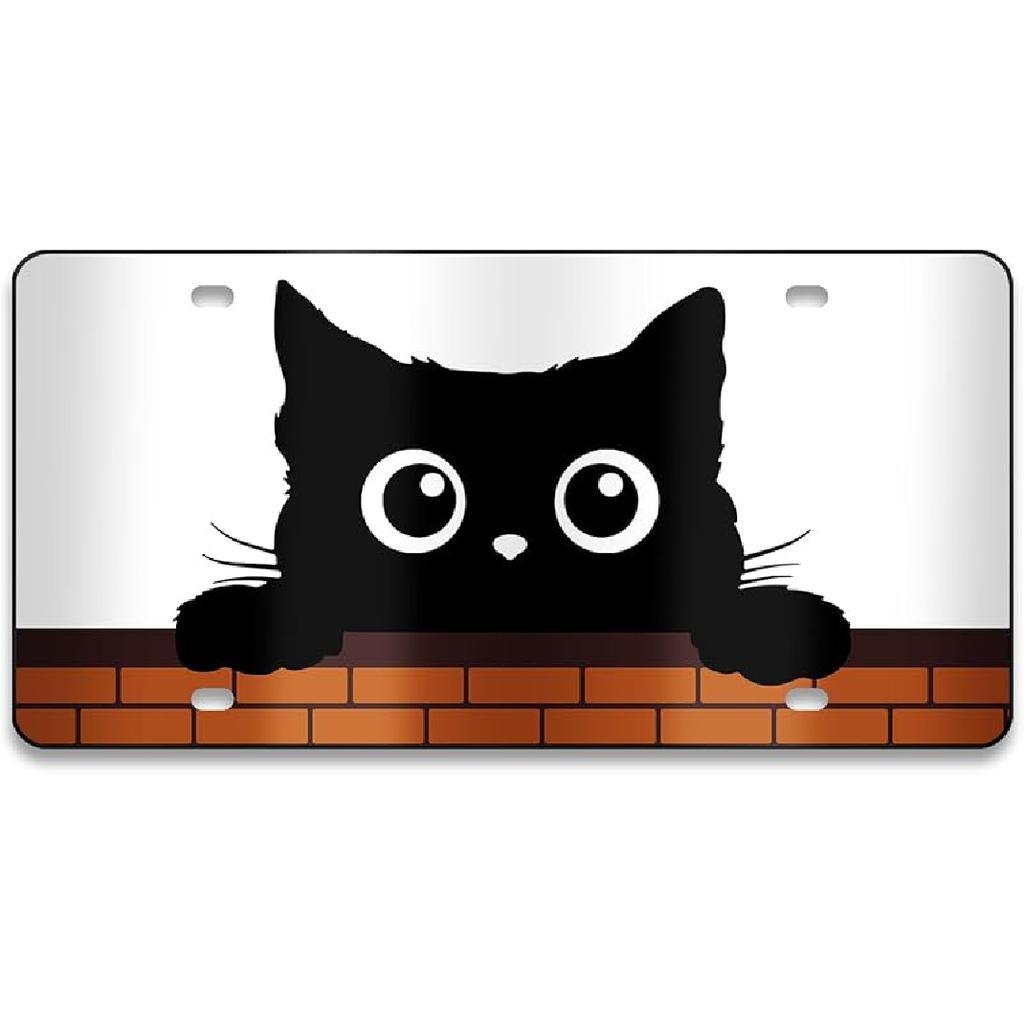 Mountain License Plate Mounta Front License Plate Peak Aluminum Decorative Licenses Plates, Natural Novelty Vanity Tag Black Car Plates, Car Tag With