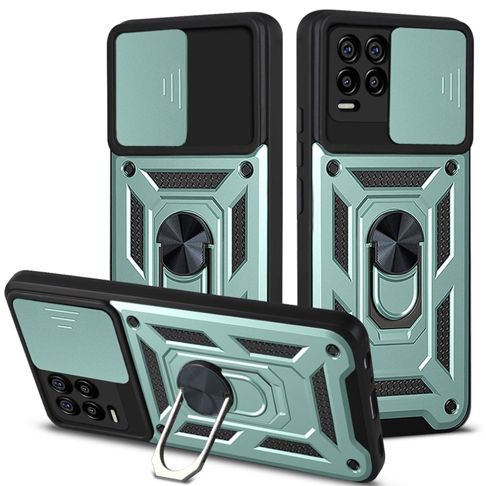 Чехол Armor Anti-FallPush Window Phone Case для Realme 8 Pro 5G C21 C20 C20A C15 C12 C25 C11 2021 A15S A53S Holder Противоударный чехол