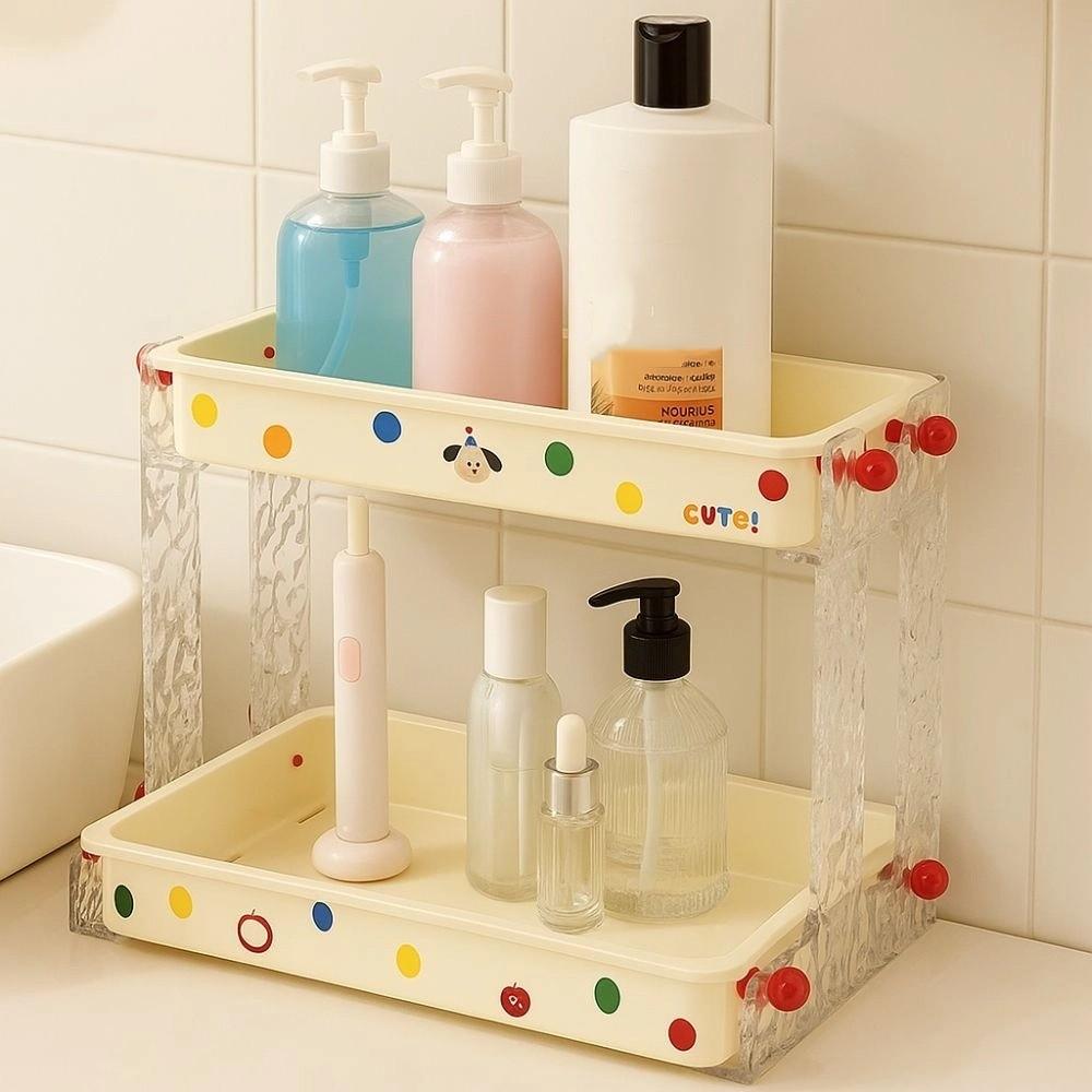 Detachable Spice Rack High-capacity Standing Seasoning Rack 2-layer Storage Rack  Kitchen