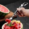 Stainless Steel 2 in 1 Watermelon Fork Slicer Tool Kitchen Fruit Cutting Fork Watermelon Cutting Tool Easy To Use